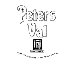 PETERS VAL FROM THE MOUNTAINS OF THE BLACK FOREST logo