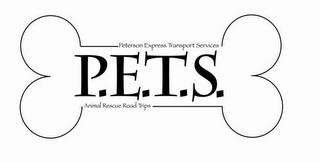PETERSON EXPRESS TRANSPORT SERVICES P.E.T.S. ANIMAL RESCUE ROAD TRIPS logo