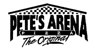 PETE'S ARENA PIZZA THE ORIGINAL logo