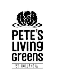 PETE'S LIVING GREENS BY HOLLANDIA logo