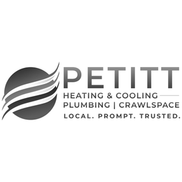 PETITT HEATING & COOLING PLUMBING CRAWLSPACE LOCAL. PROMPT. TRUSTED. logo