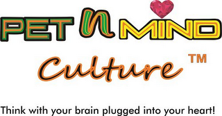 PETNMIND CULTURE. THINK WITH YOUR BRAIN PLUGGED INTO YOUR HEART! logo