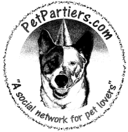 PETPARTIERS.COM "A SOCIAL NETWORK FOR PET LOVERS" logo