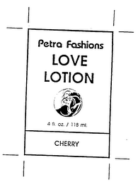 PETRA FASHIONS LOVE LOTION CHERRY logo