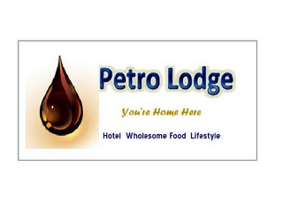 PETRO LODGE YOU'RE HOME HERE HOTEL WHOLESOME FOOD LIFESTYLE logo