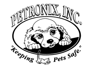 PETRONIX, INC. "KEEPING PETS SAFE." logo