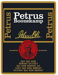 PETRUS BOONEKAMP PETRUS PETRUS PETRUSBK MAAGBITTER MAAGBITTER IDIT QUI NON SERVAT OCCIDIT QUI NON SERVAT OC CIDIT QUI NON SERVAT OCCIDIT QUI NON SERVAT logo