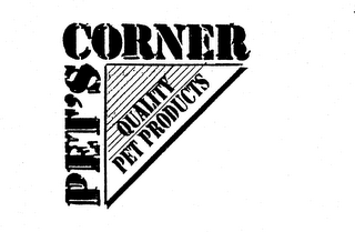 PET'S CORNER QUALITY PET PRODUCTS logo