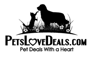 PETSLOVEDEALS.COM PET DEALS WITH A HEART logo