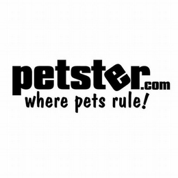 PETSTER.COM WHERE PETS RULE! logo