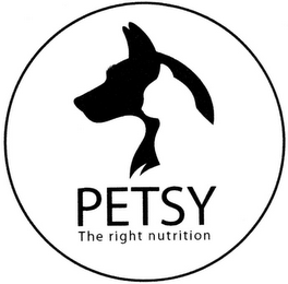 PETSY THE RIGHT NUTRITION logo