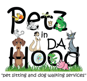 PETZ IN DA HOOD "PET SITTING AND DOG WALKING SERVICES" logo