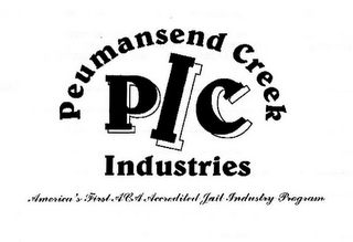 PEUMANSEND CREEK INDUSTRIES PCI AMERICA'S FIRST A.C.A. ACCREDITED JAIL INDUSTRY PROGRAM logo
