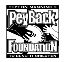 PEYTON MANNING'S PEYBACK FOUNDATION TO BENEFIT CHILDREN logo