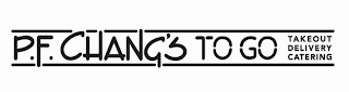 P.F. CHANG'S TO GO TAKEOUT DELIVERY CATERING logo