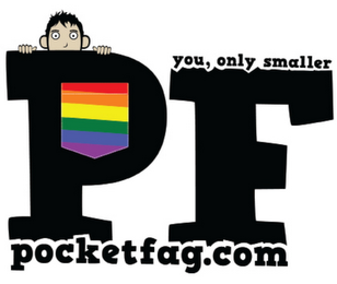PF POCKETFAG.COM YOU, ONLY SMALLER logo