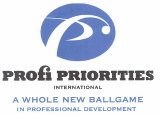 PF PROFI PRIORITIES A WHOLE NEW BALLGAME IN PROFESSIONAL DEVELOPMENT logo