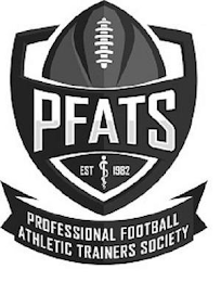 PFATS EST 1982 PROFESSIONAL FOOTBALL ATHLETIC TRAINERS SOCIETY logo