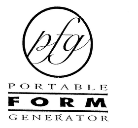 PFG PORTABLE FORM GENERATOR logo