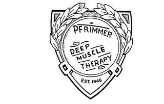 PFRIMMER DEEP MUSCLE THERAPY EST. 1946 logo