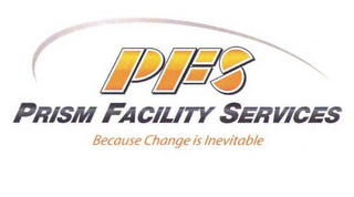 PFS PRISM FACILITY SERVICES BECAUSE CHANGE IS INEVITABLE logo