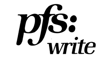PFS: WRITE logo