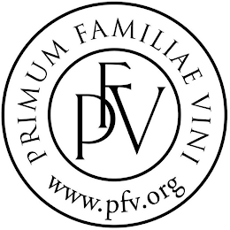 PFV PRIMUM FAMILIAE VINI WWW.PFV.ORG logo