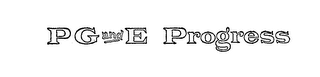 PG AND E PROGRESS logo