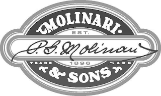 P.G. MOLINARI MOLINARI & SONS EST. 1896 TRADE MARK logo