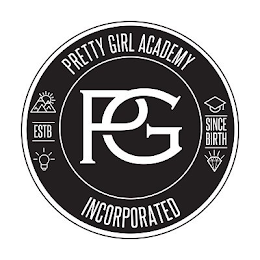 PG PRETTY GIRL ACADEMY INCORPORATED ESTB SINCE BIRTH logo