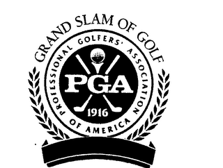 PGA 1916 PROFESSIONAL GOLFERS' ASSOCIATION OF AMERICA GRAND SLAM OF GOLF logo