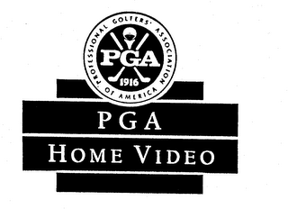 PGA 1916 PROFESSIONAL GOLFERS' ASSOCIATION OF AMERICA PGA HOME VIDEO logo