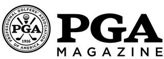 PGA, PGA MAGAZINE, PROFESSIONAL GOLFERS' ASSOCATION OF AMERICA, 1916 logo