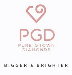 PGD PURE GROWN DIAMONDS BIGGER & BRIGHTER logo