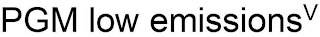 PGM LOW EMISSIONSV logo