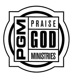 PGM PRAISE GOD MINISTRIES logo