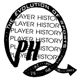 PH PLAYER HISTORY THE EVOLUTION OF SPORTS 1961...68...75.....82...89..96...2003 logo