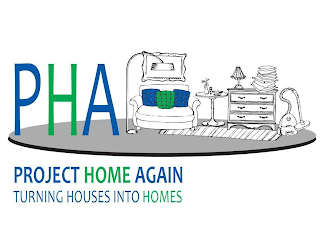 PHA PROJECT HOME AGAIN TURNING HOUSES INTO HOMES logo