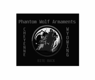 PHANTOM WOLF ARMAMENTS CHEYENNE WYOMING BITE BACK logo