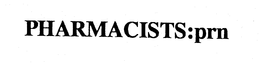 PHARMACISTS:PRN logo