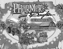 PHARMER'S DAUGHTER EDIBLES PHARMER'S DAUGHTER ALMOND BUTTER PHARMER'S DAUGHTER EDIBLES logo