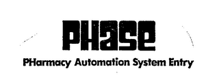 PHASE PHARMACY AUTOMATION SYSTEM ENTRY logo