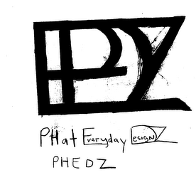 PHAT EVERYDAY DESIGNZ PHEDZ logo