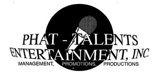 PHAT-TALENTS ENTERTAINMENT, INC. MANAGEMENT, PROMOTIONS. PRODUCTIONS logo