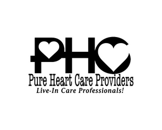 PHC PURE HEART CARE PROVIDERS LIVE-IN CARE PROFESSIONALS! logo