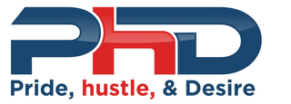 PHD PRIDE HUSTLE DESIRE logo
