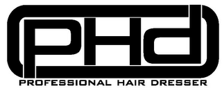 PHD PROFESSIONAL HAIR DRESSER logo