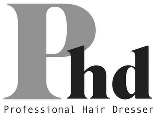 PHD PROFESSIONAL HAIR DRESSER logo