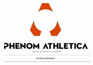PHENOM ATHLETICA AVANT GARDE ATHLETIC APPAREL THE NEW MOVEMENT logo