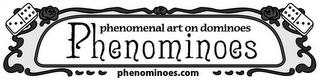 PHENOMINOES PHENOMENAL ART ON DOMINOES PHENOMINOES.COM logo